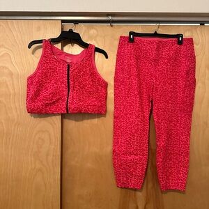 Torrid Pink Leopard Print Women's Activewear Set